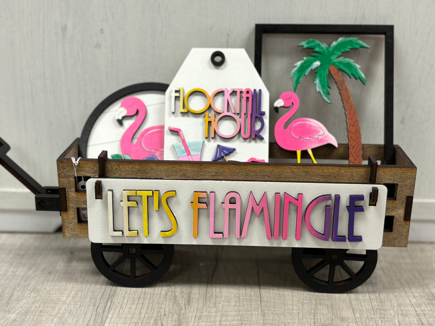 Flamingo wagon/shelf interchangeable set