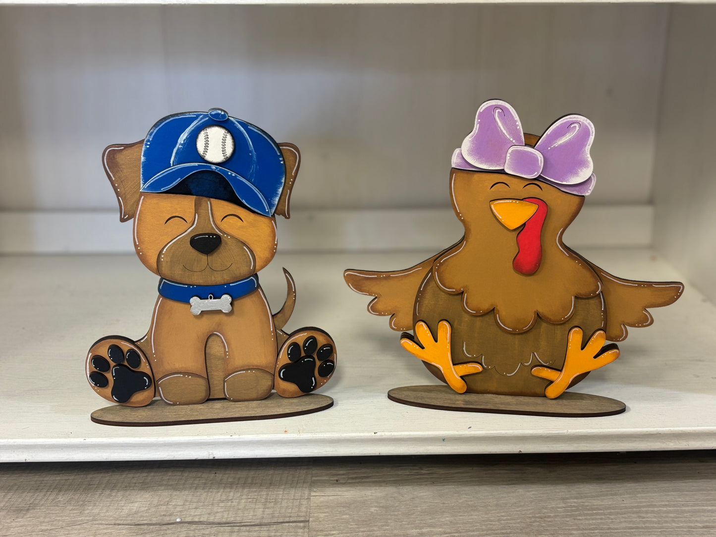 Standing Animals & gnomes with interchangeable hats (sold separately)