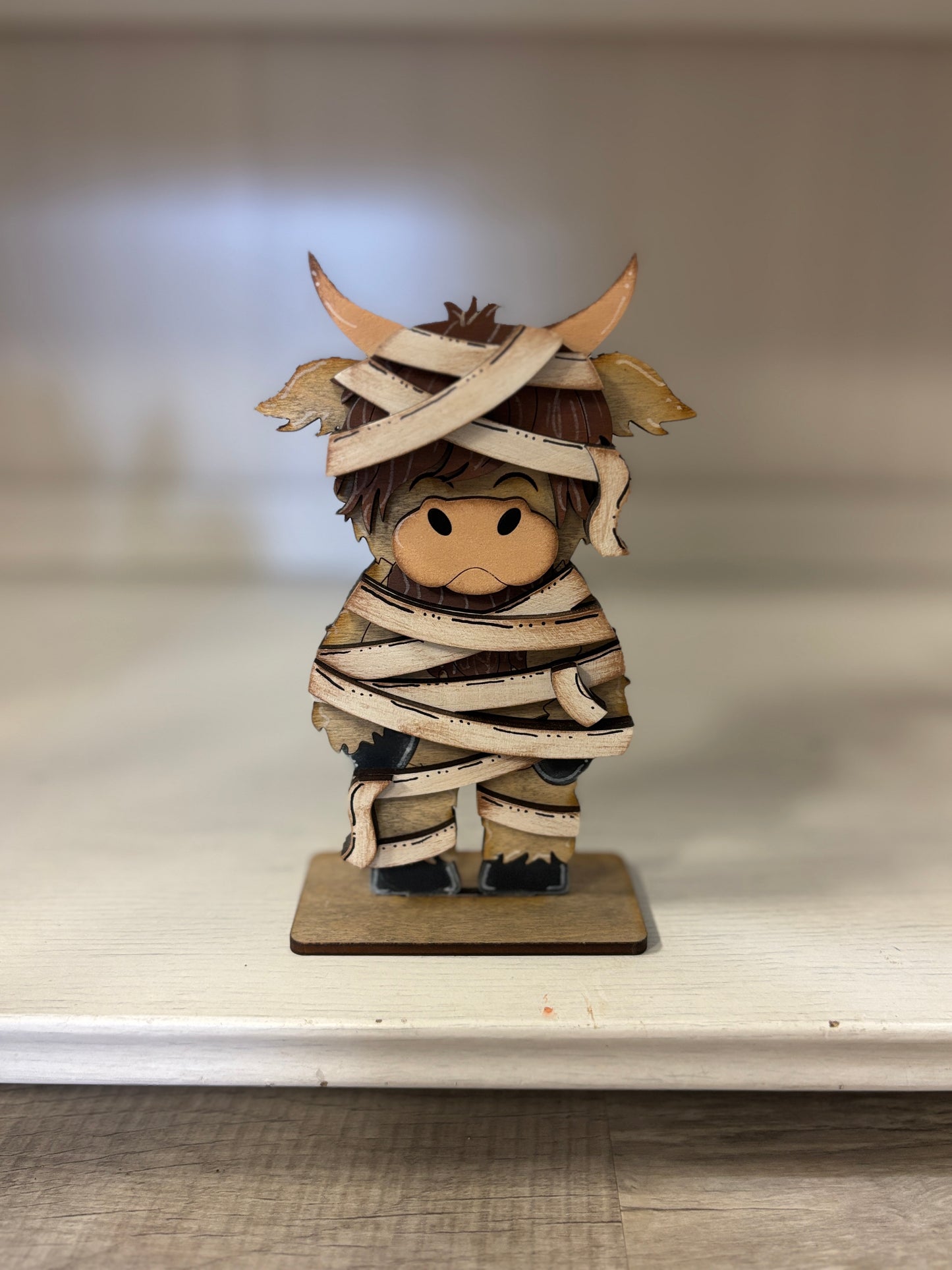 Mini standing highland cows- Halloween