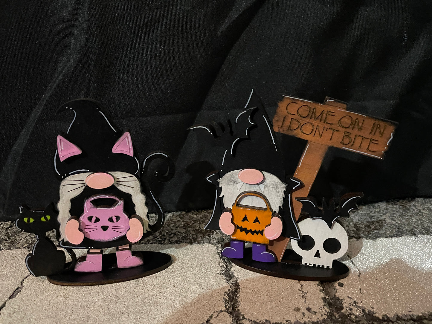 Mini standing Halloween gnomes