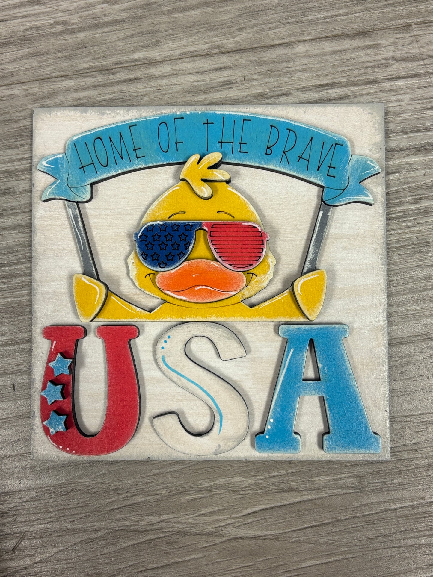 Patriotic ducks interchangeable square and rectangle inserts