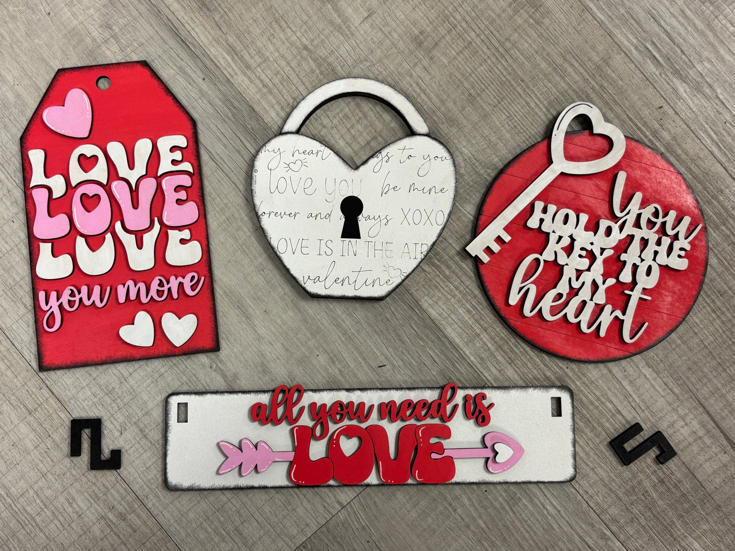 Valentine’s - All you need is Love wagon/shelf insert set