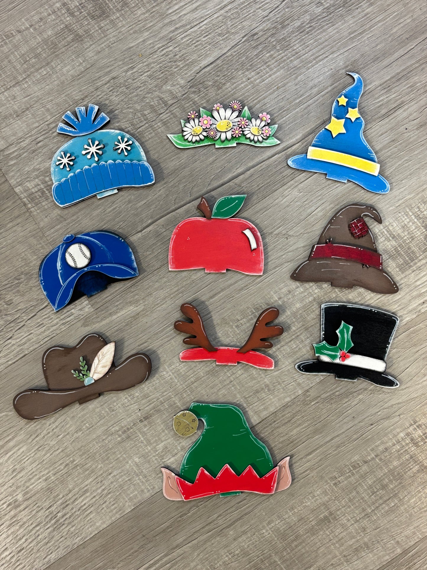 Interchangeable hats for the Standing Animals & gnomes
