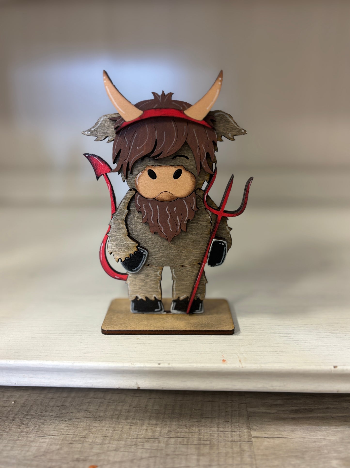 Mini standing highland cows- Halloween