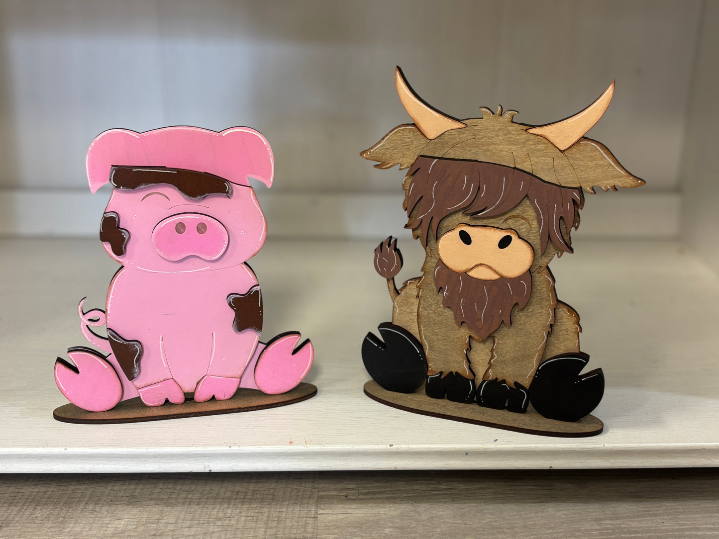 Standing Animals & gnomes with interchangeable hats (sold separately)