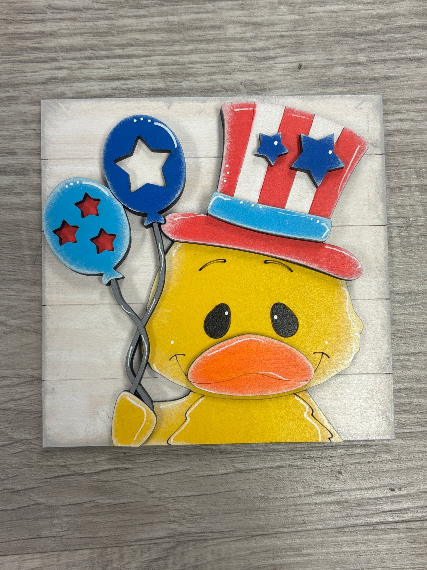 Patriotic ducks interchangeable square and rectangle inserts