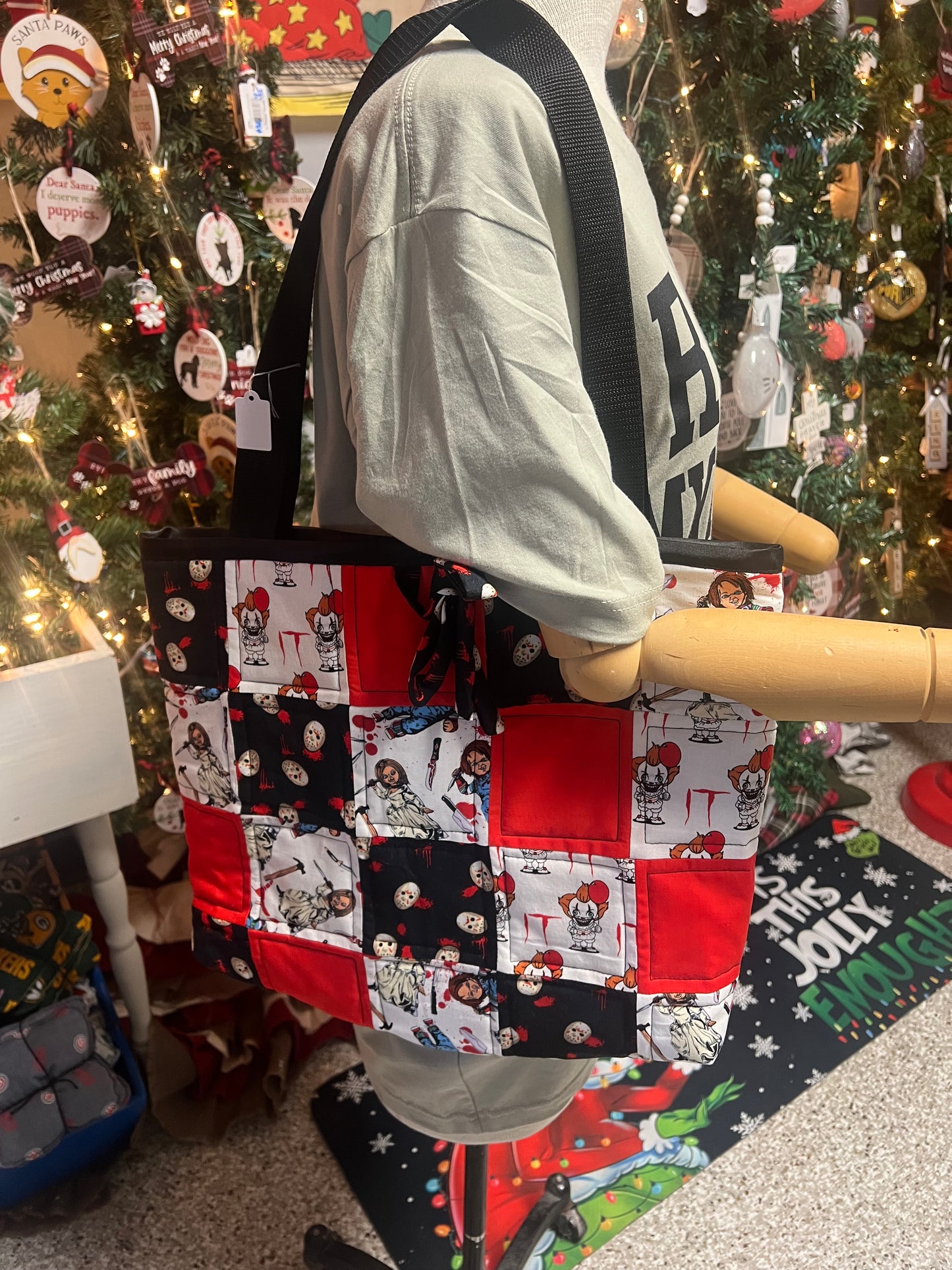 Horror guys quilted bag