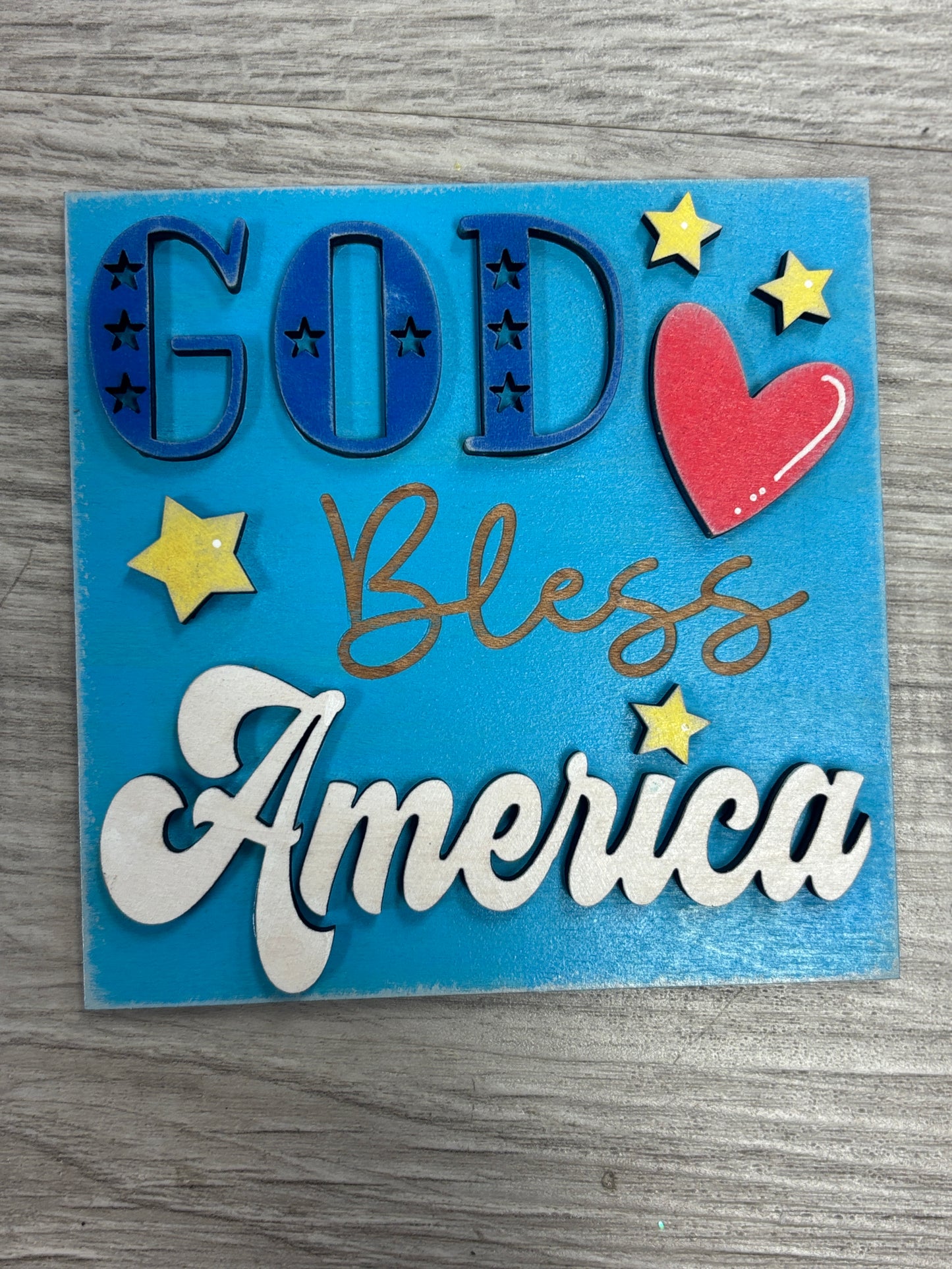 Patriotic July 4th square inserts