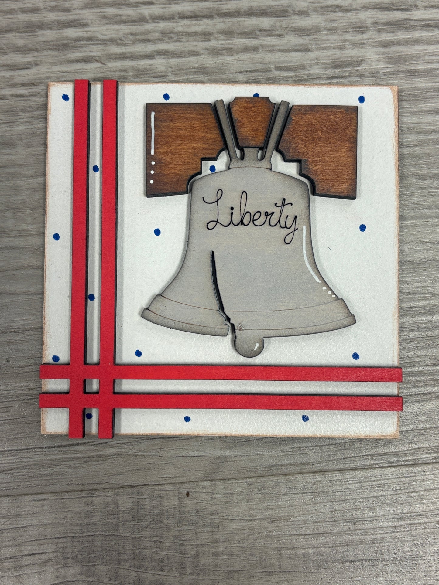 Patriotic July 4th square inserts