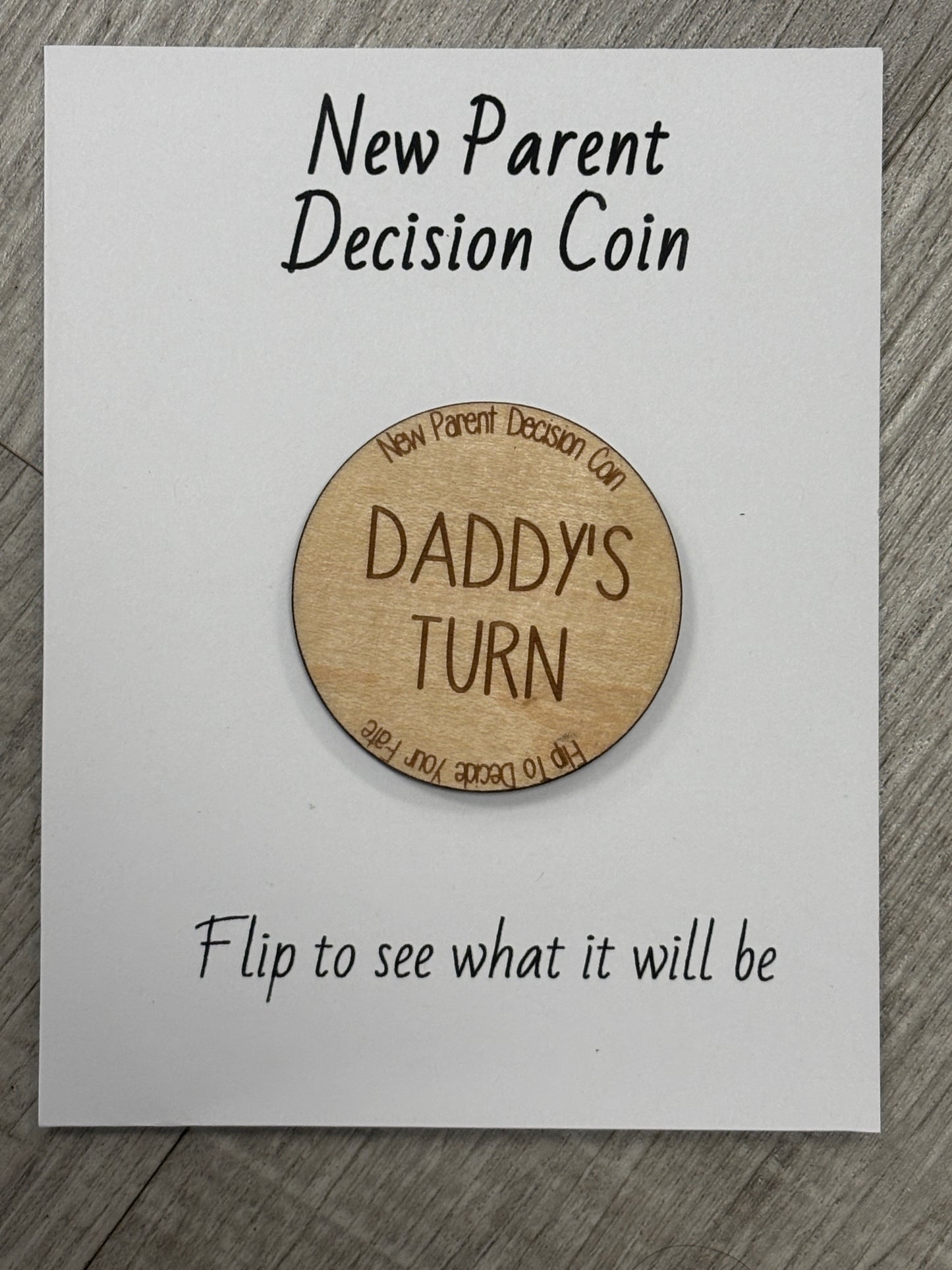New Parent decision coin