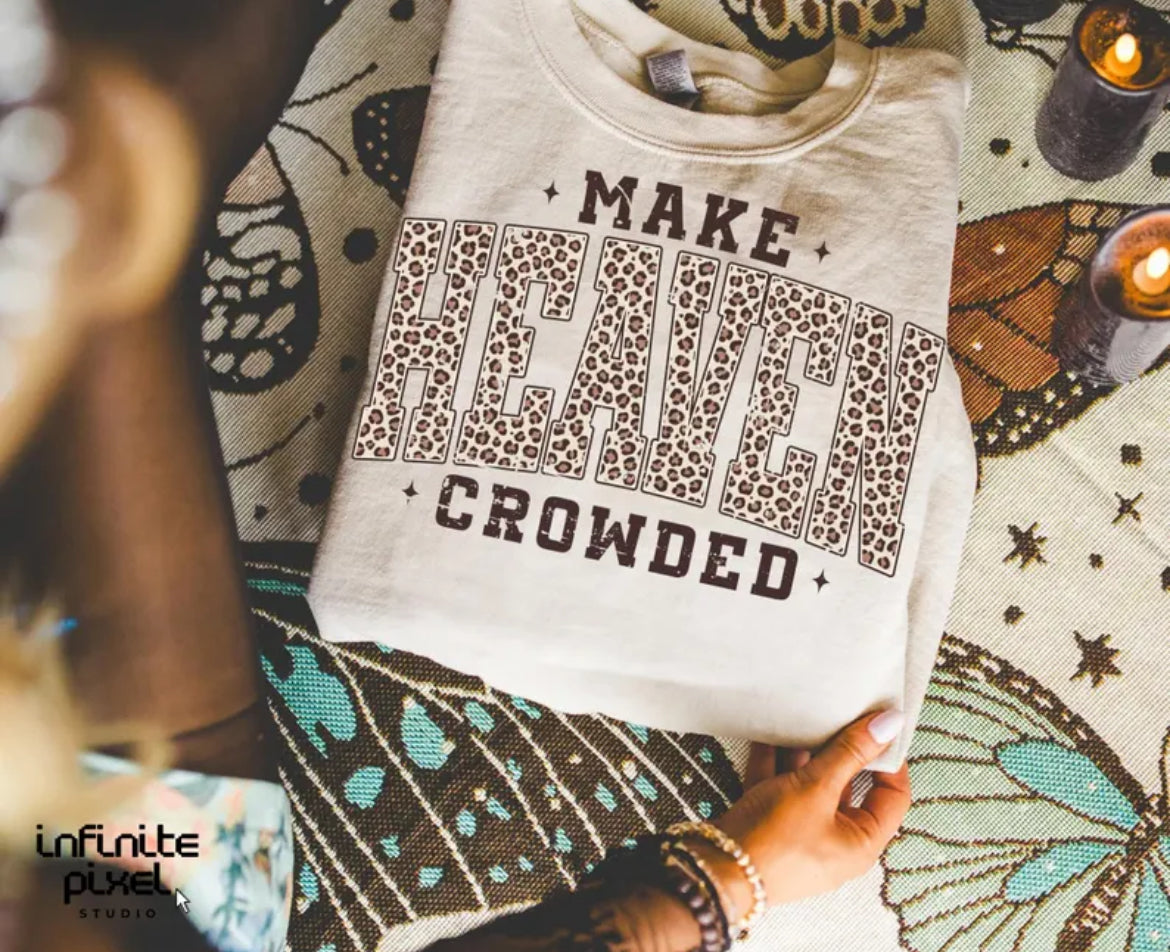 Make heaven crowded leopard print crew