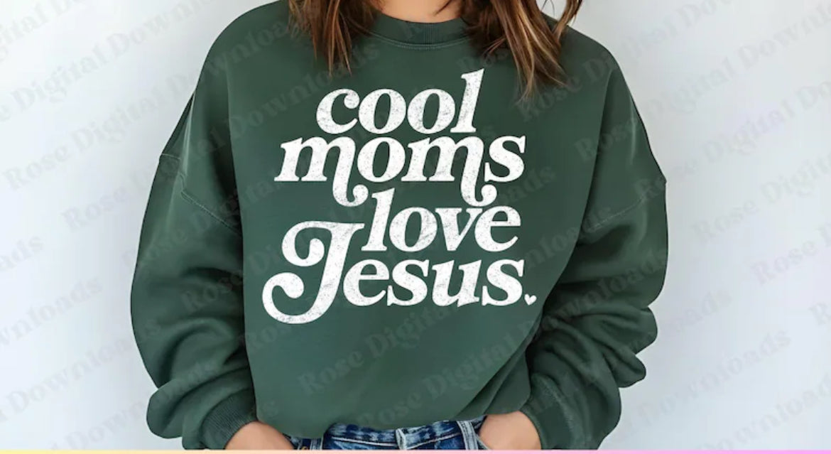 Cool mom love Jesus crew sweatshirt
