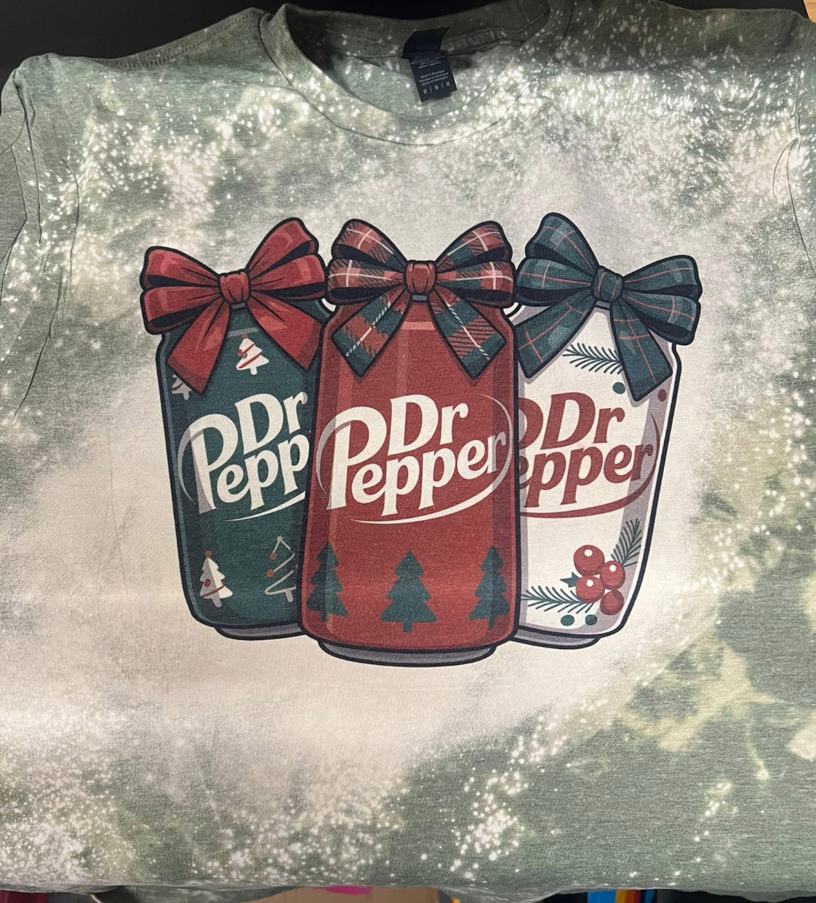 Christmas Dr. Pepper bleached tee