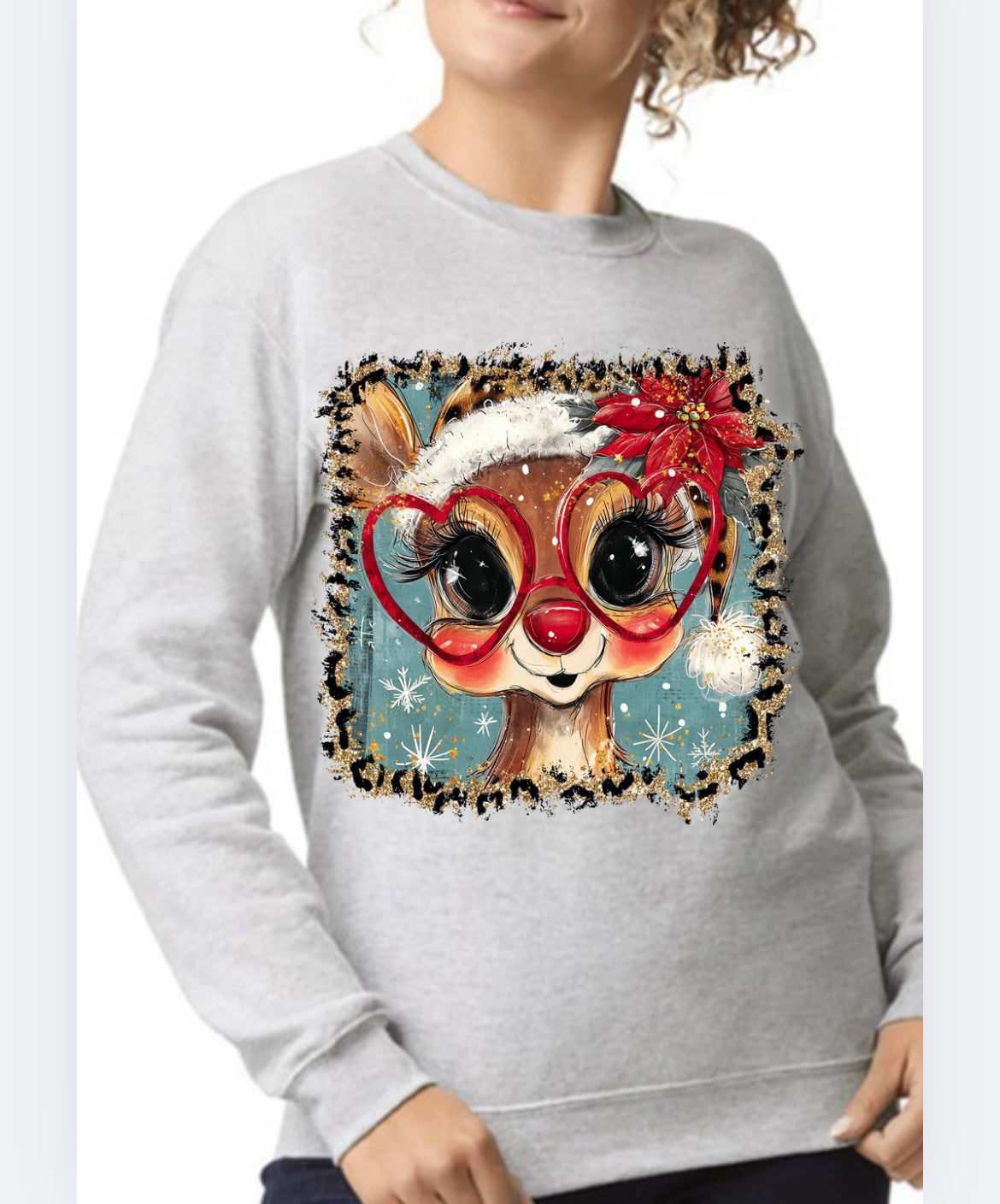 Preppy Rudolph Crew Sweatshirt