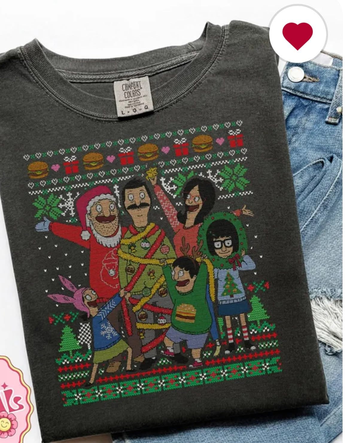 Bobs burgers Christmas tee comfort colors