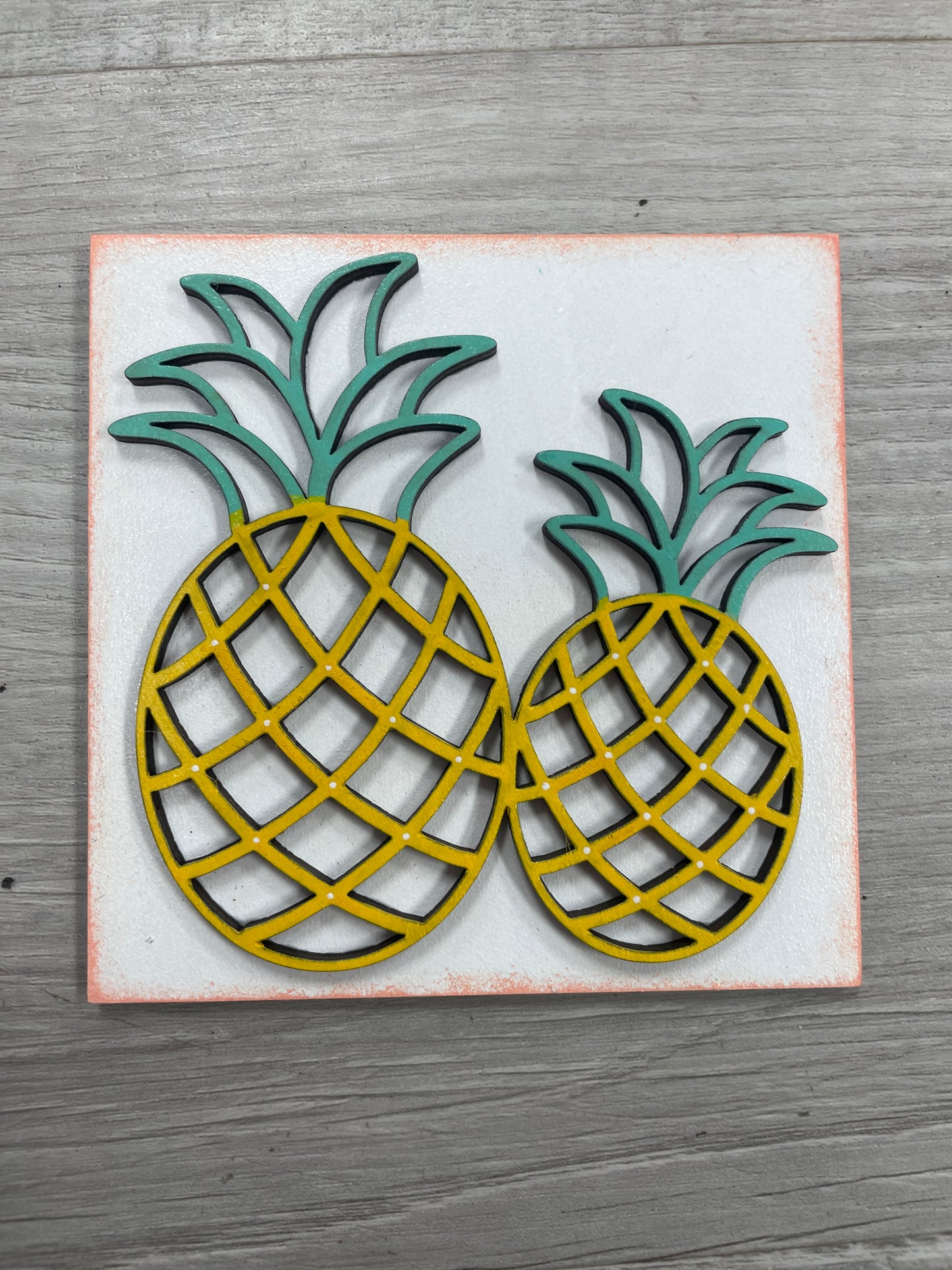 Summer themed interchangeable square inserts