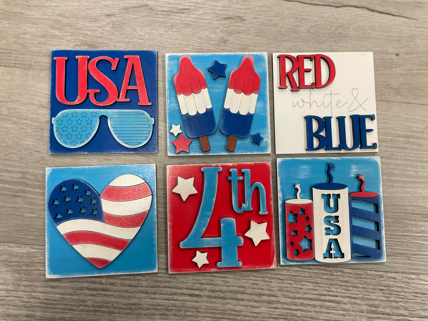 July 4th interchangeable square inserts