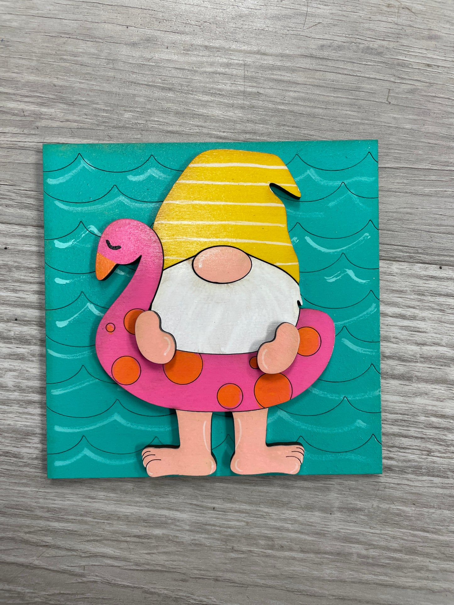 Summer gnomes interchangeable square inserts