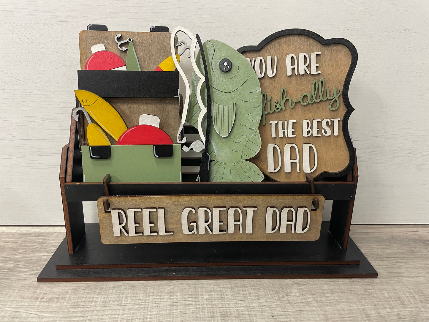 Reel great (fishing) dad interchangeable wagon/shelf insert set