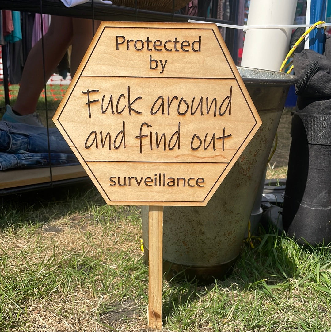 Surveillance sign