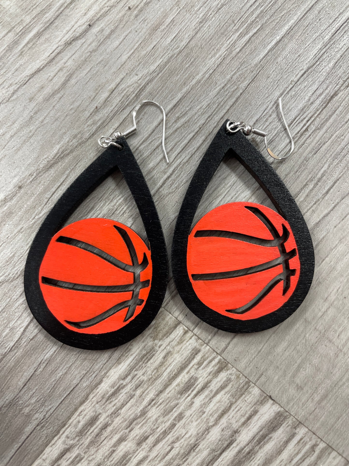Basketball earrings