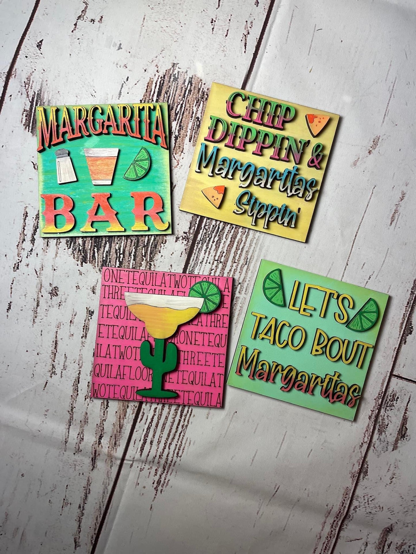 Beer, Margaritas, wine and Tacos square inserts
