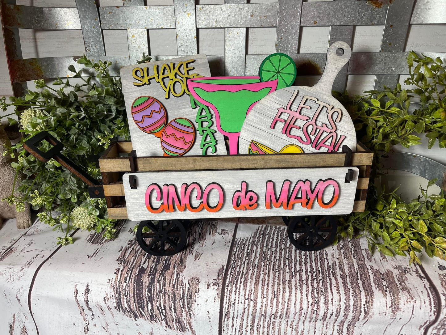 Cinco de mayo wagon/shelf/crate set
