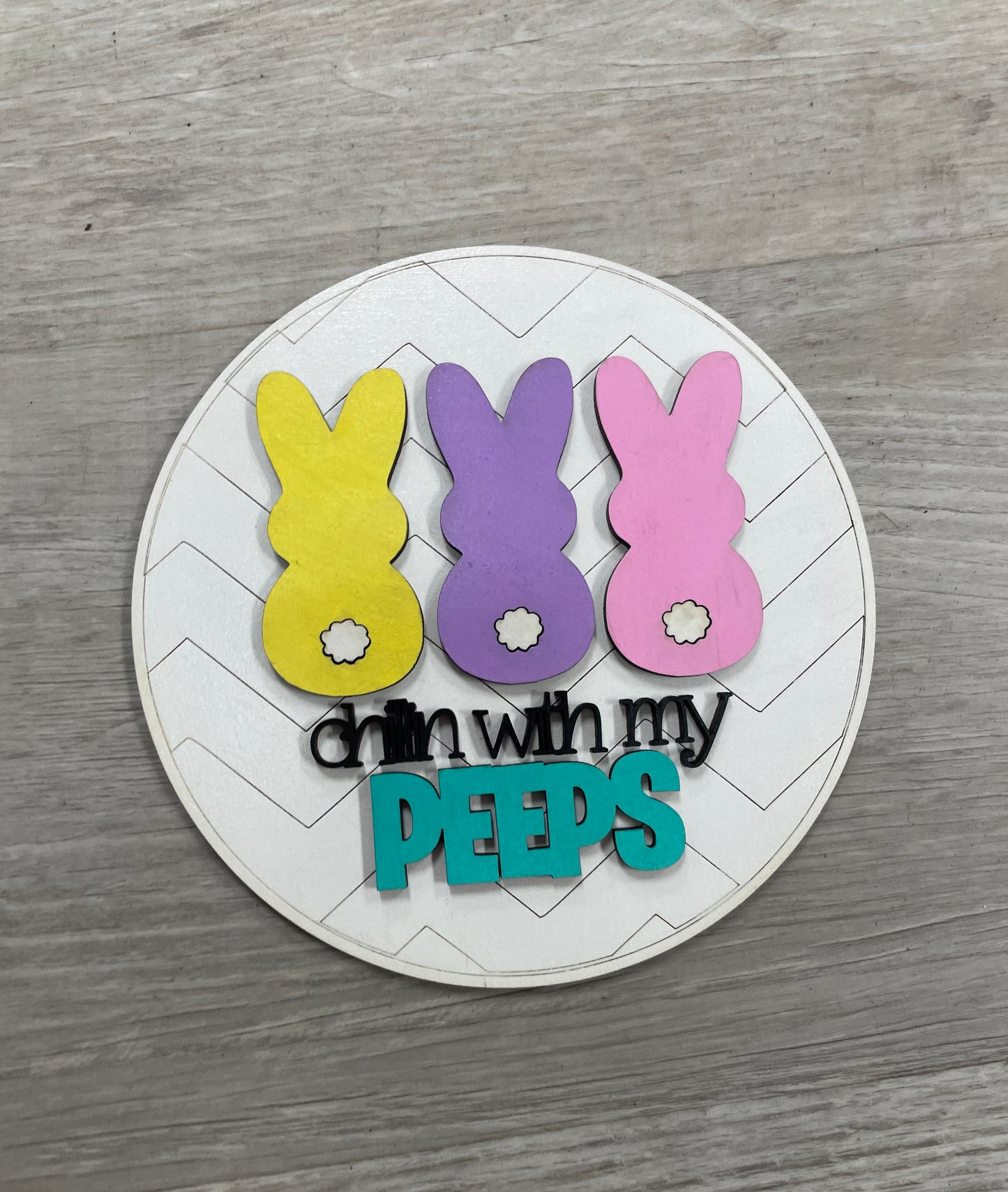 Bunnies round interchangeable insert