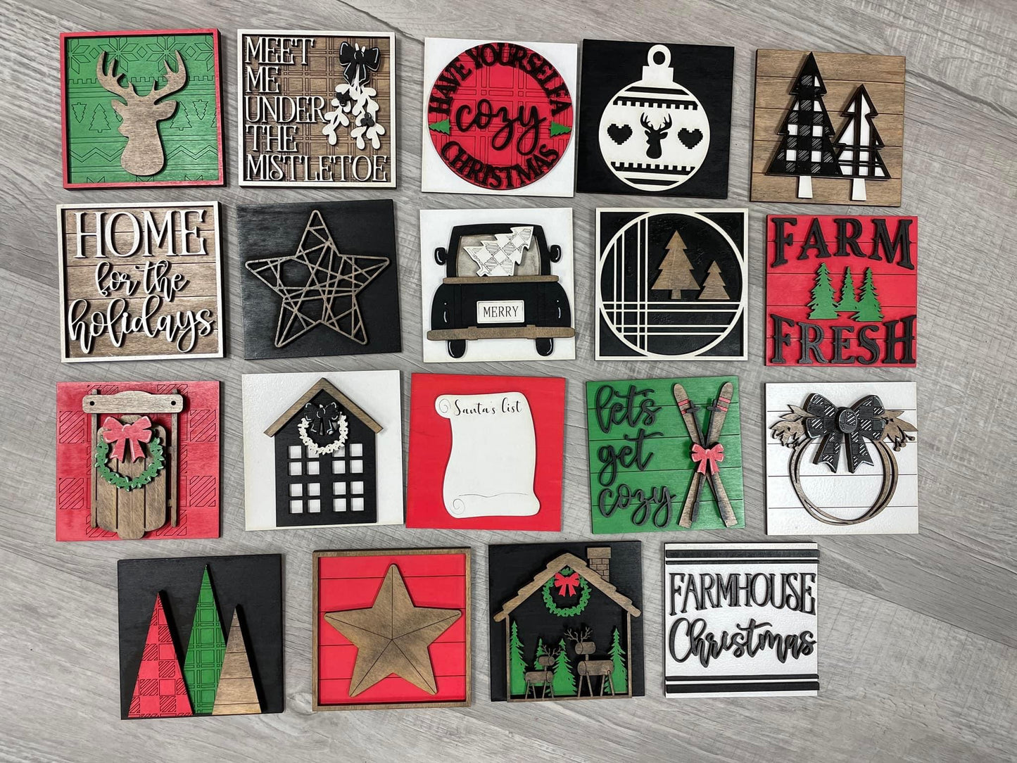 Christmas square inserts