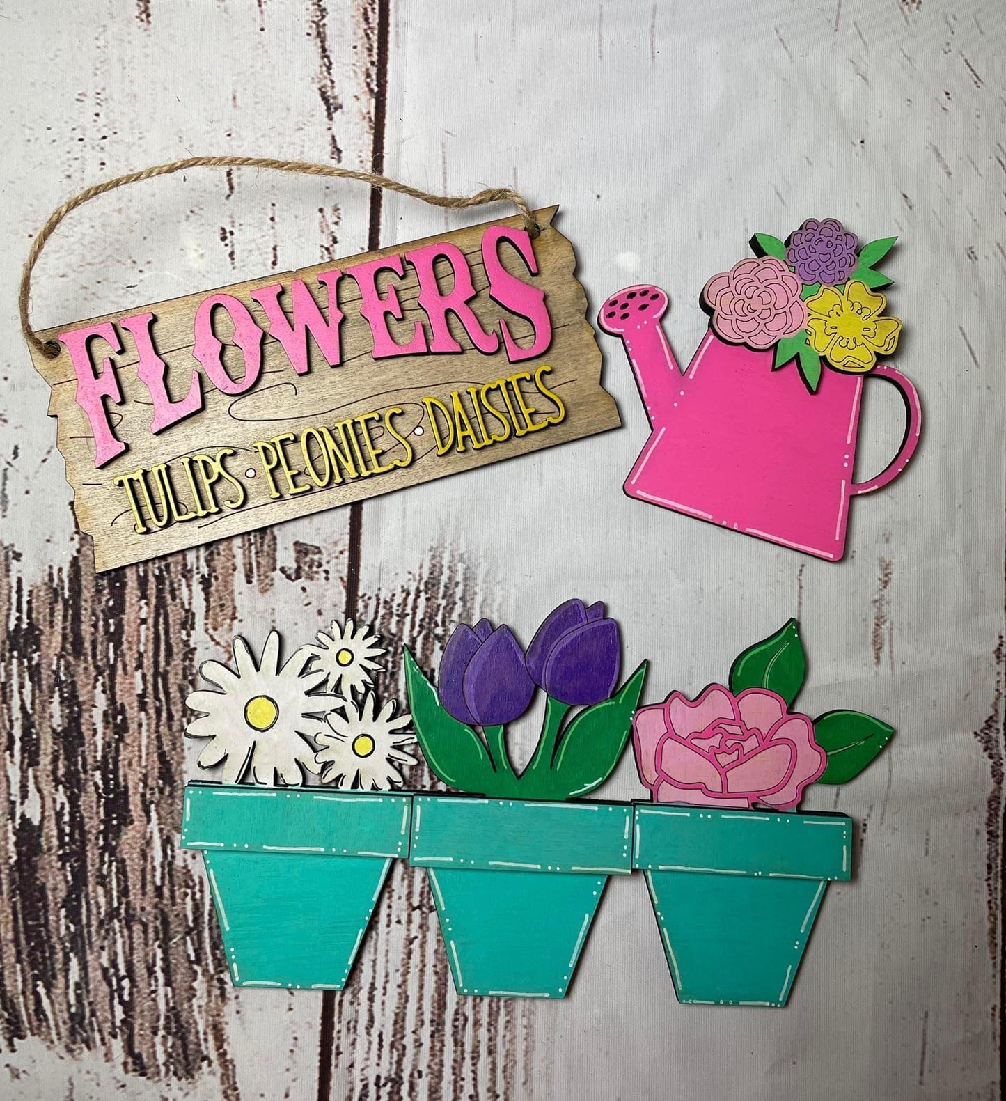 Flowers interchangeable fence set