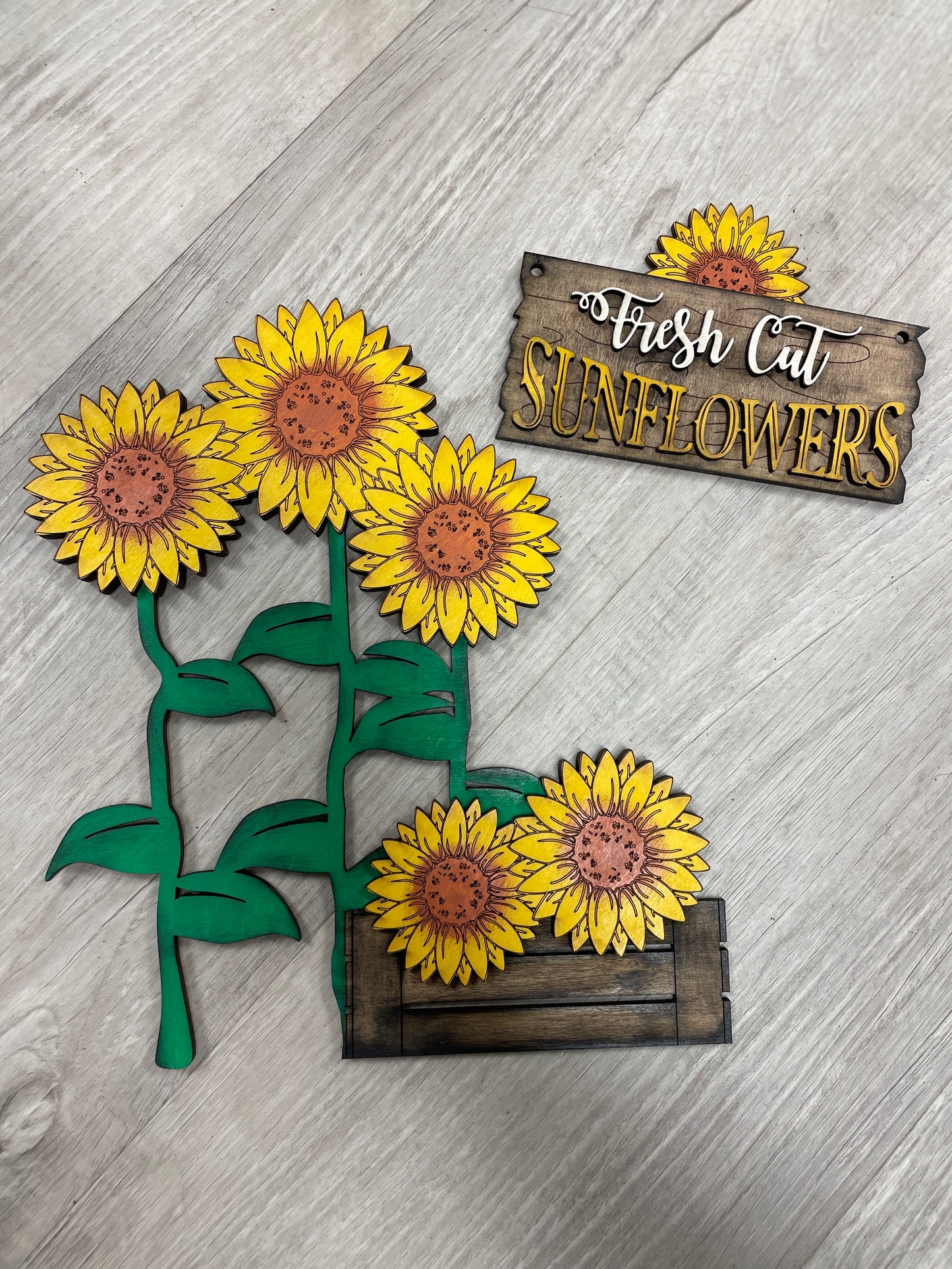 Interchangeable sunflower fence set