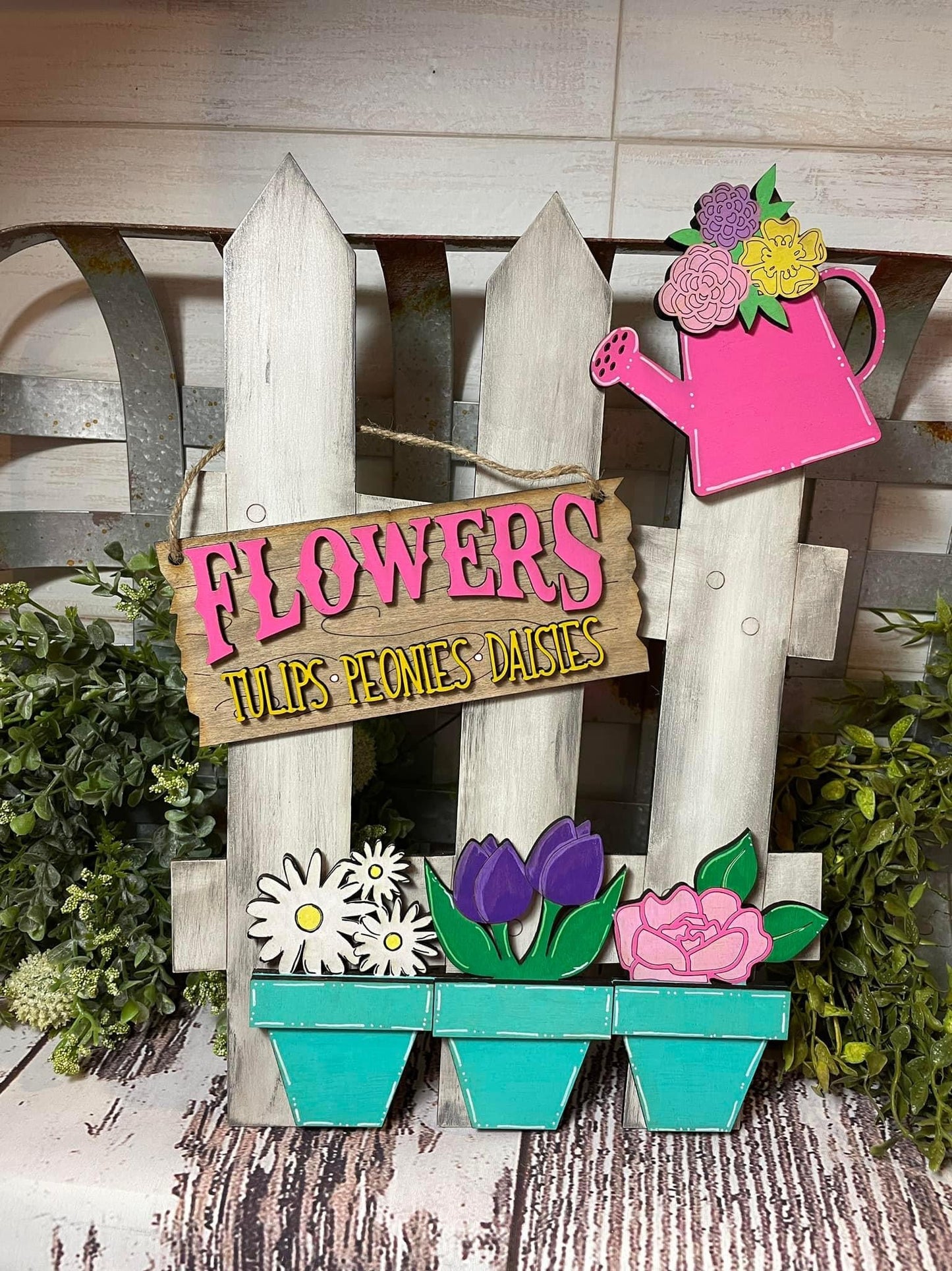 Flowers interchangeable fence set