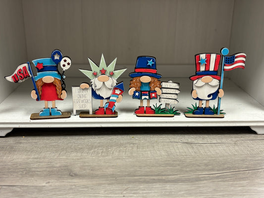Mini standing patriotic gnomes