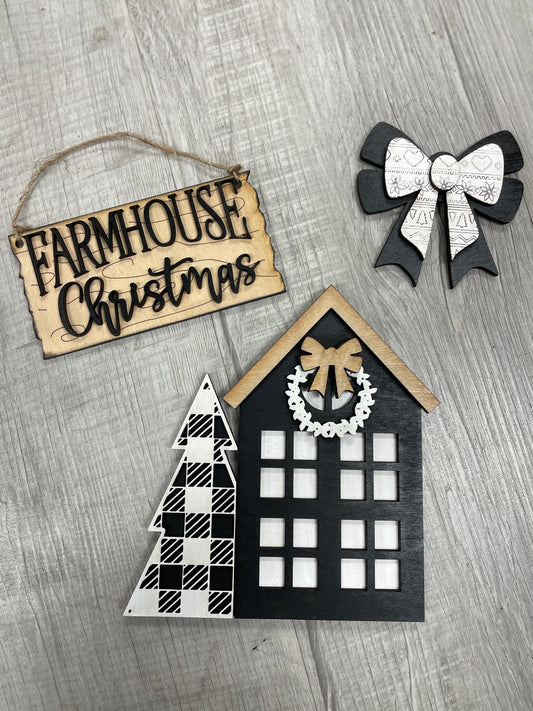 Farmhouse Christmas interchangeable fence set