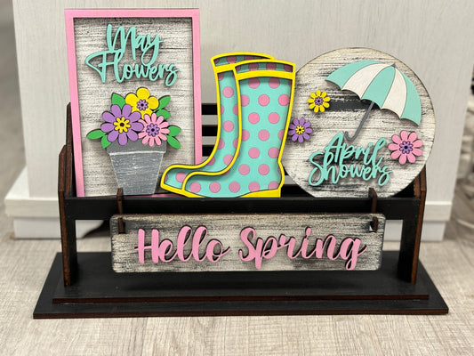 Hello spring wagon/shelf/crate set