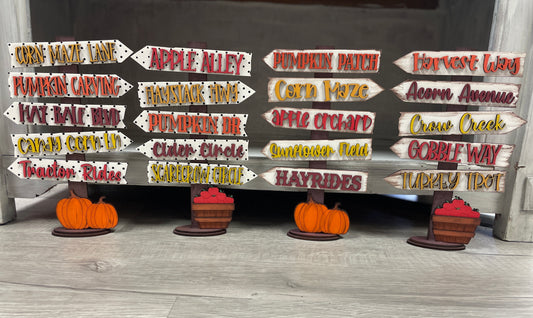 Fall street signs
