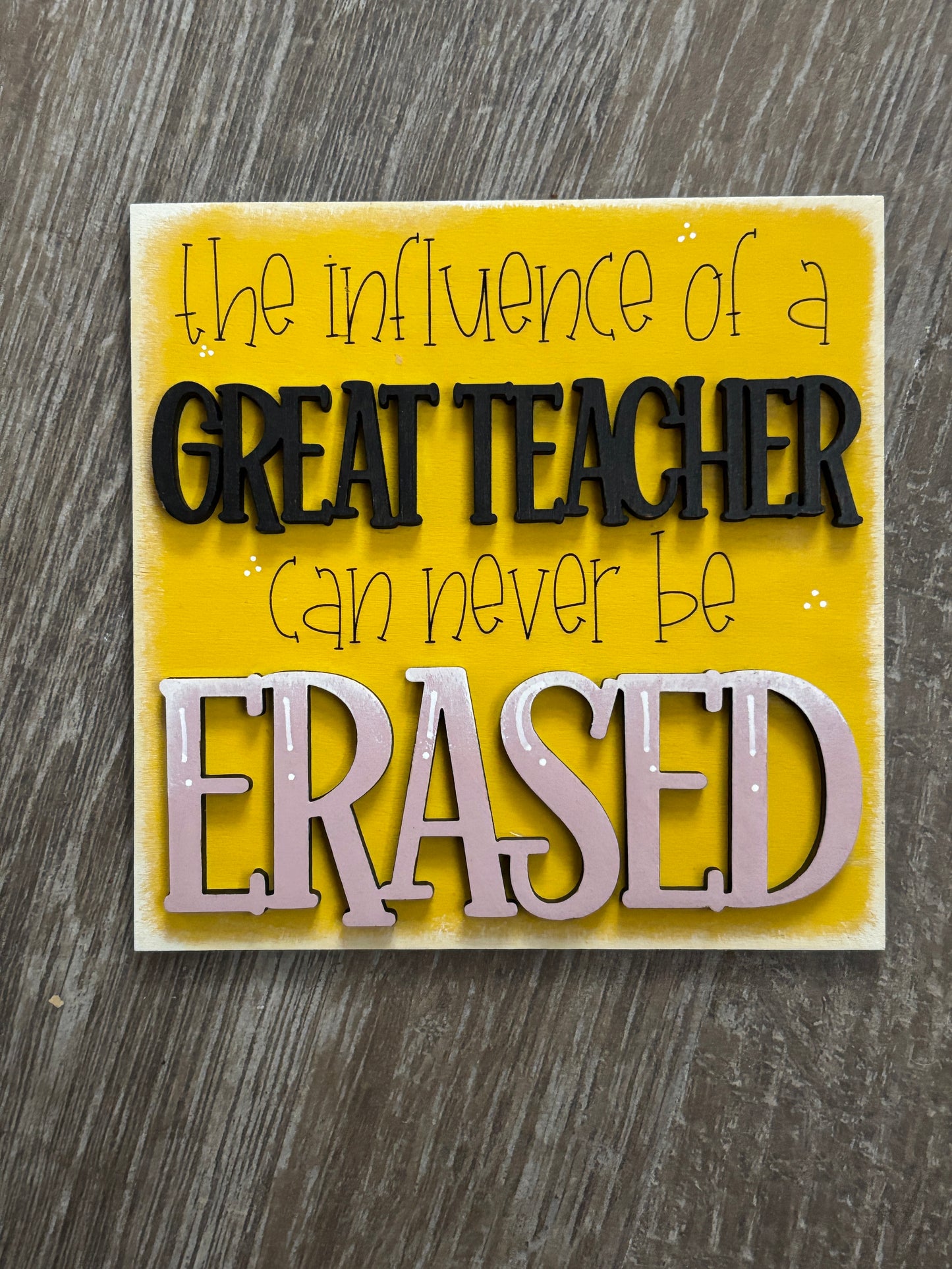 Teacher/school themed square inserts