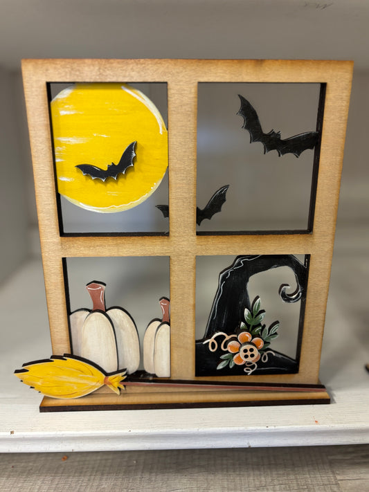 Fall Autumn Halloween Window shelf sitter
