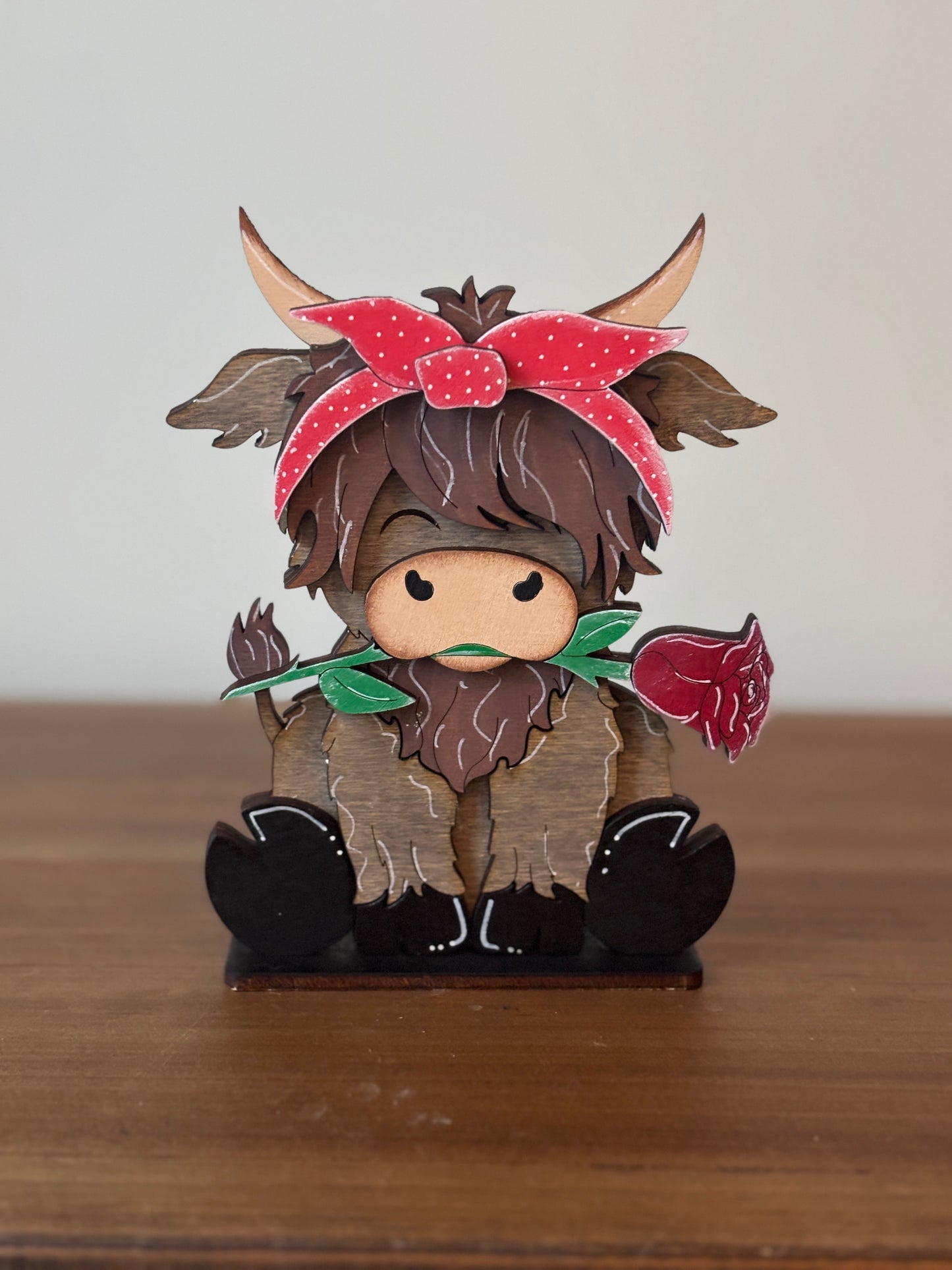 Mini standing highland cow- Valentine’s