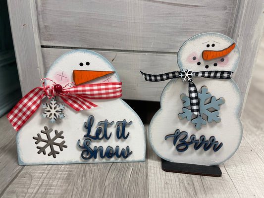 Standing snowmen