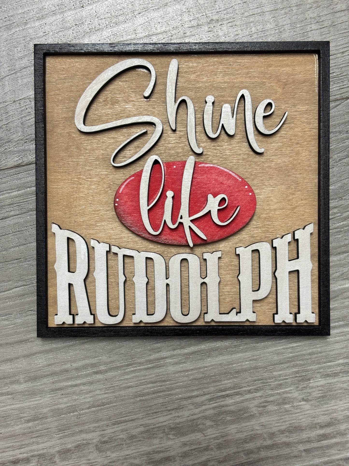 Santa’s, Mrs. Claus and Rudolph Christmas interchangeable square inserts