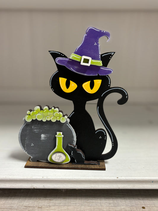 Mini standing cat- witch / Halloween