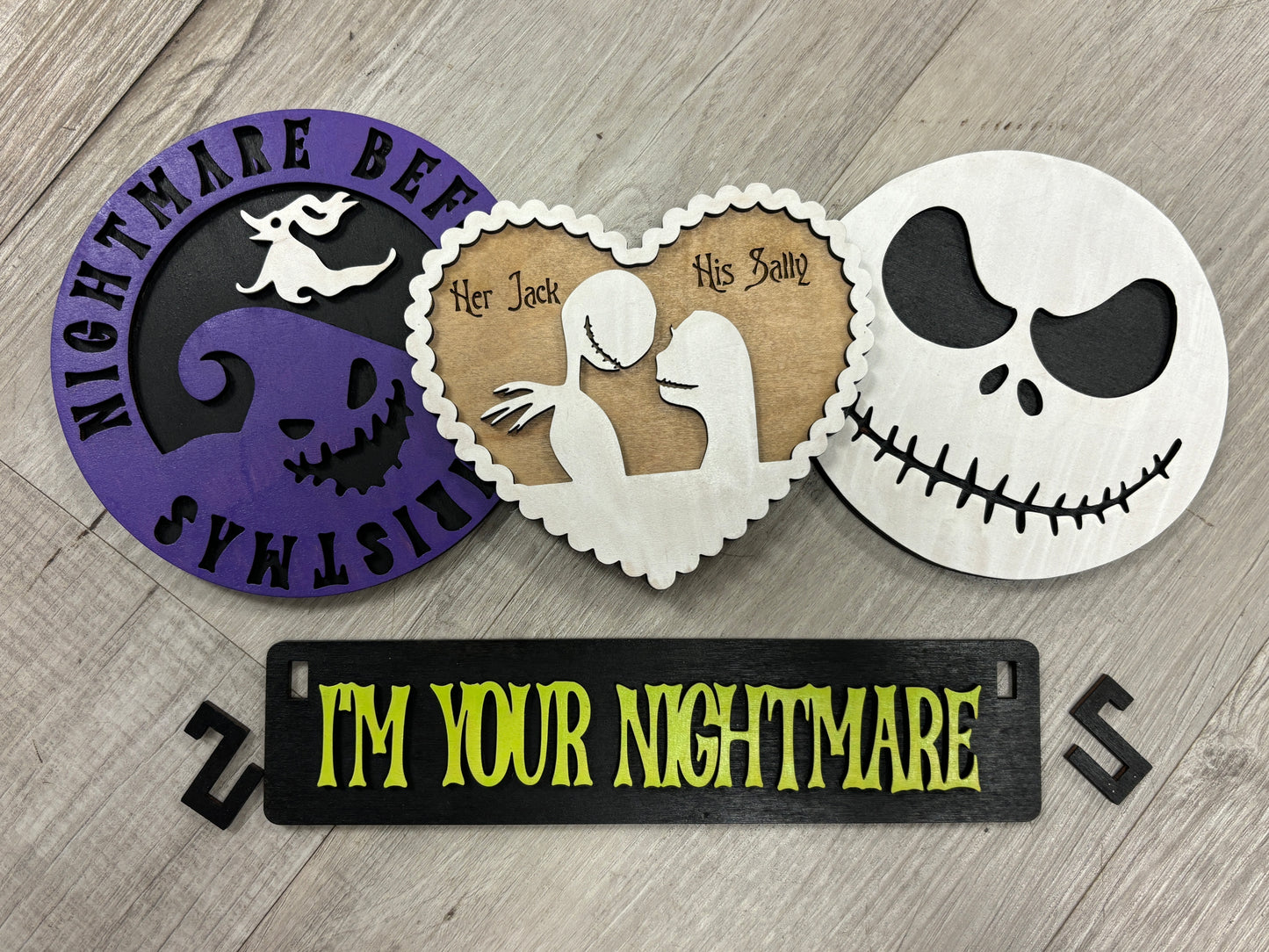 Nightmare before Christmas interchangeable insert set for wagon and shelf