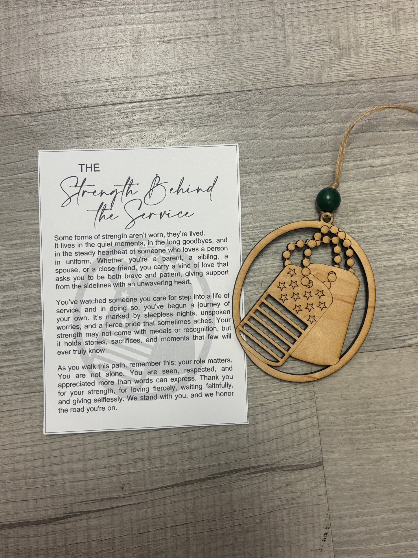 Story card ornament / car charm