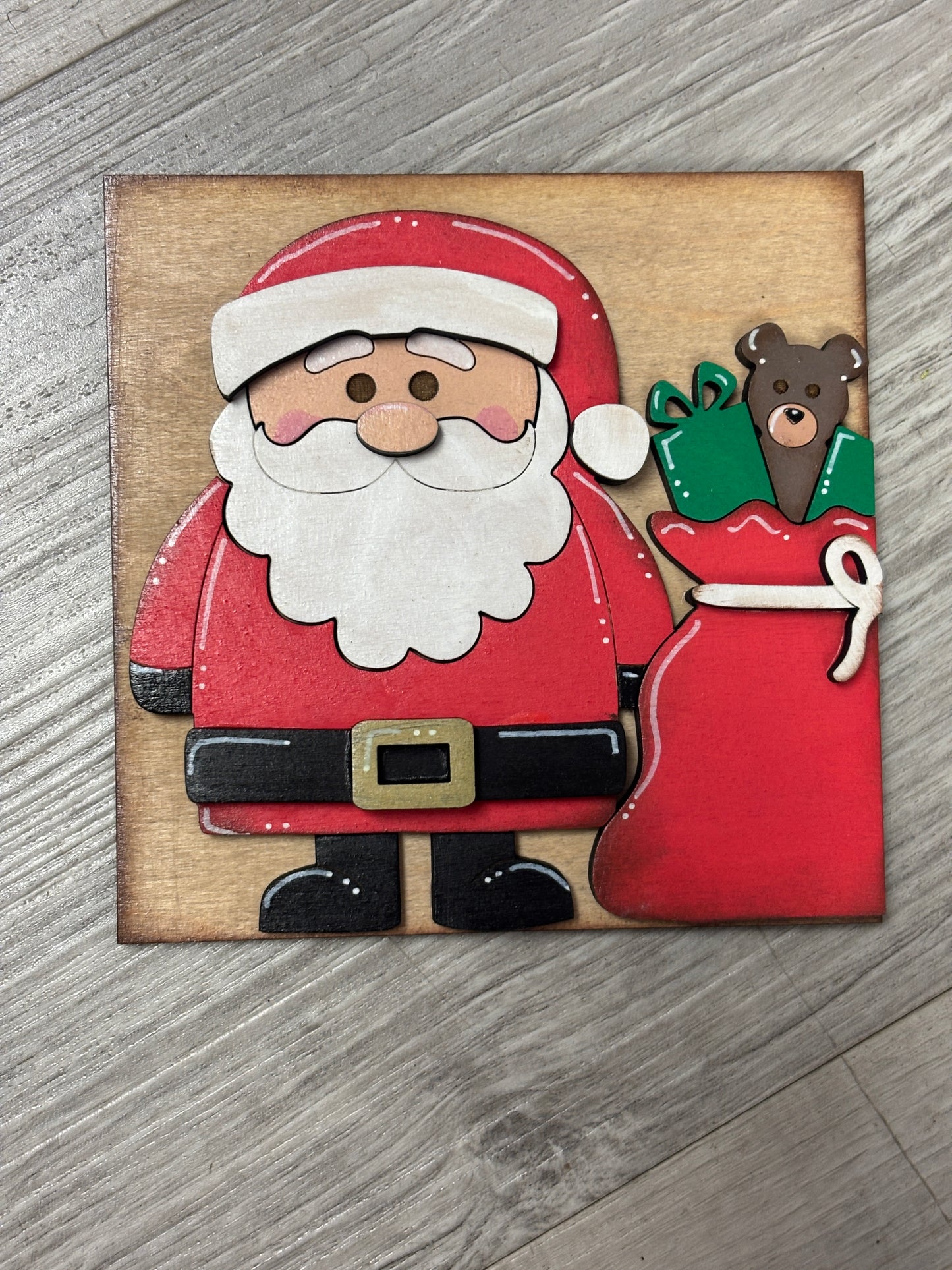 Santa’s, Mrs. Claus and Rudolph Christmas interchangeable square inserts