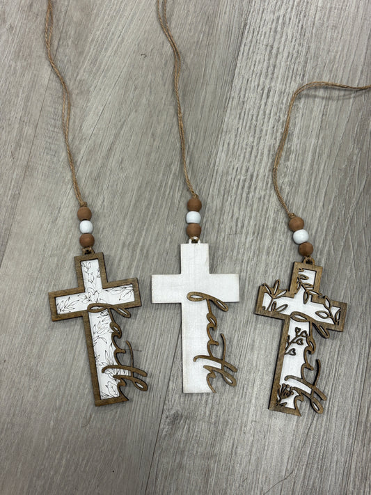 Cross car charms