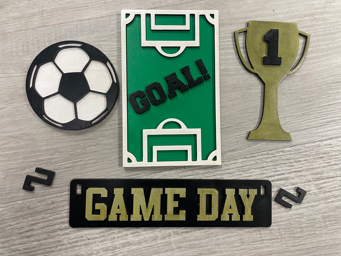 Soccer insert set for shelf and wagon