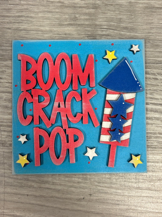 Patriotic July 4th square inserts