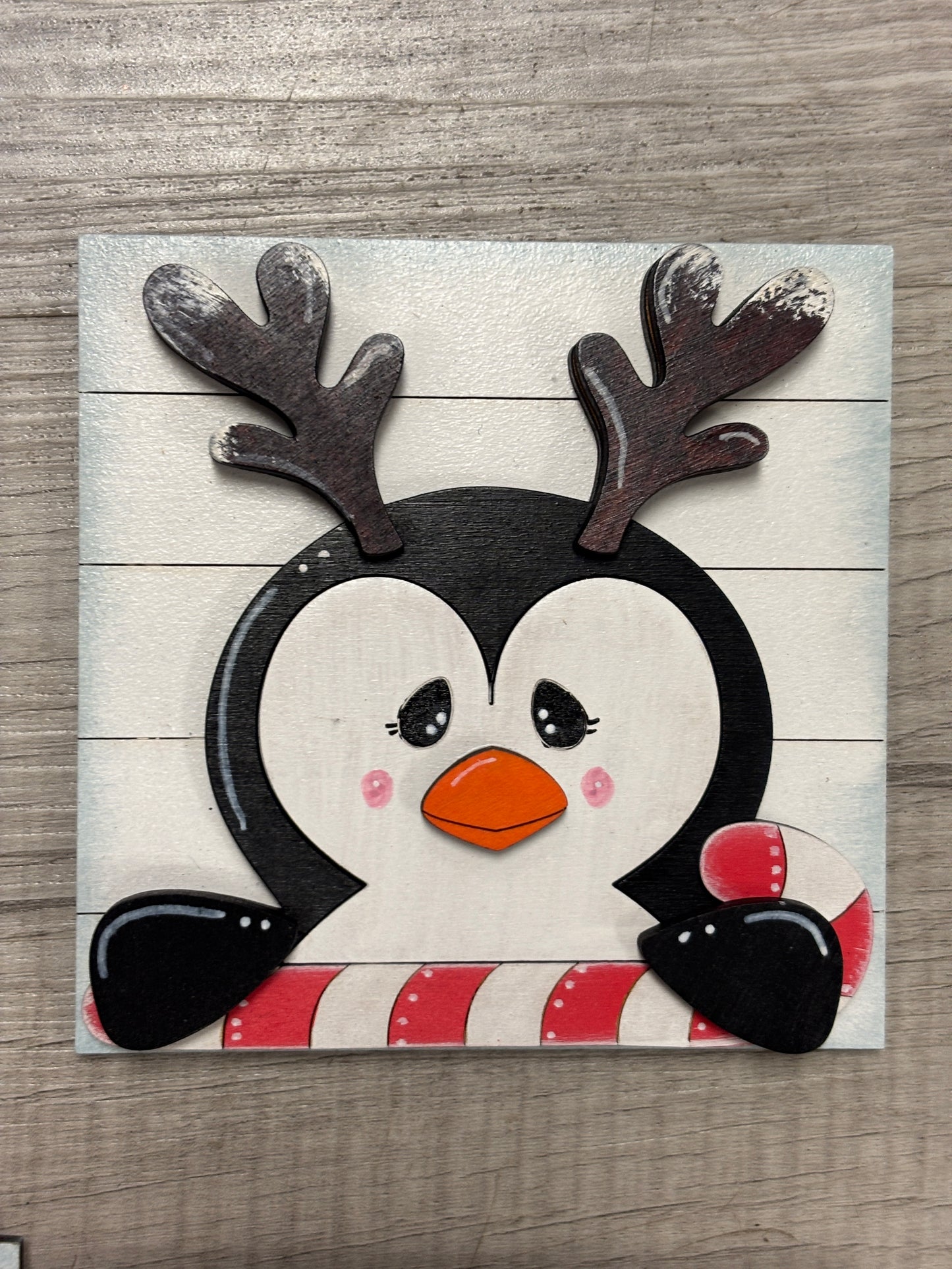 Christmas Penguin interchangeable square and rectangle inserts