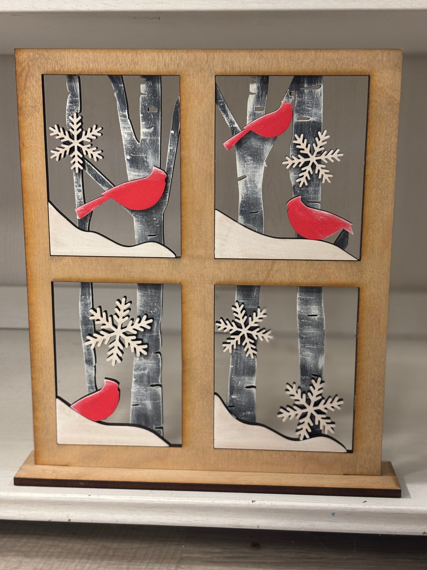 Christmas winter Window shelf sitter